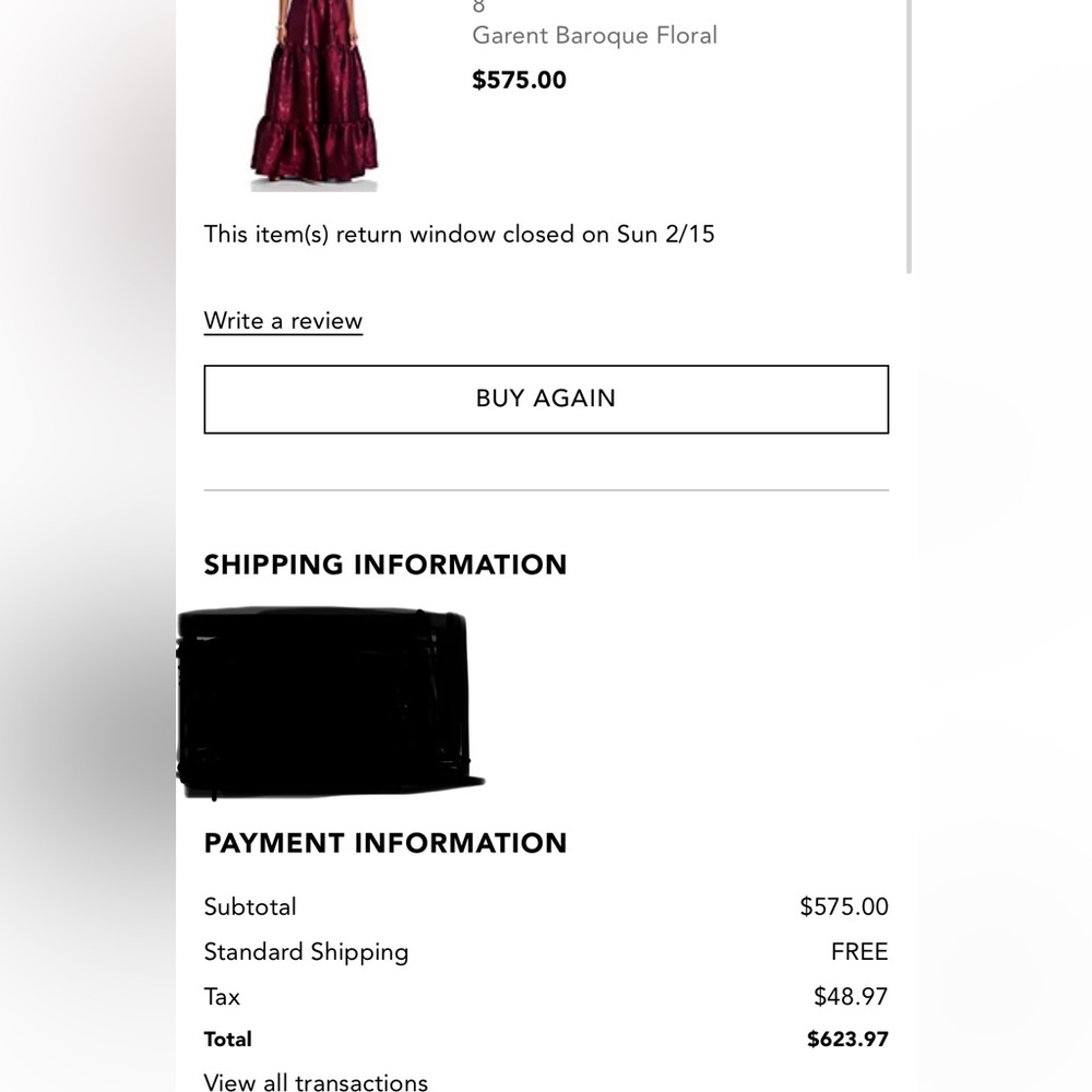 V.Chapman gown size 8 - Picture 6 of 6